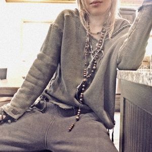 upcycled distressed sweater